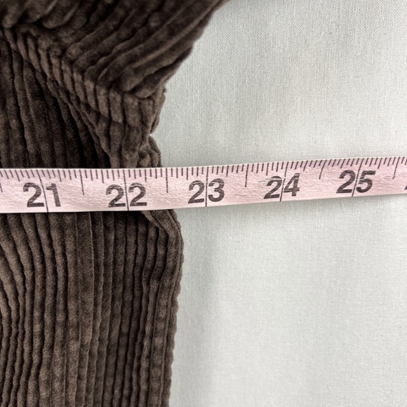 J Jill Corduroy Velvet Jacket Shacket size 1X Button Up Brown Retro Casual Boho - Picture 9 of 12